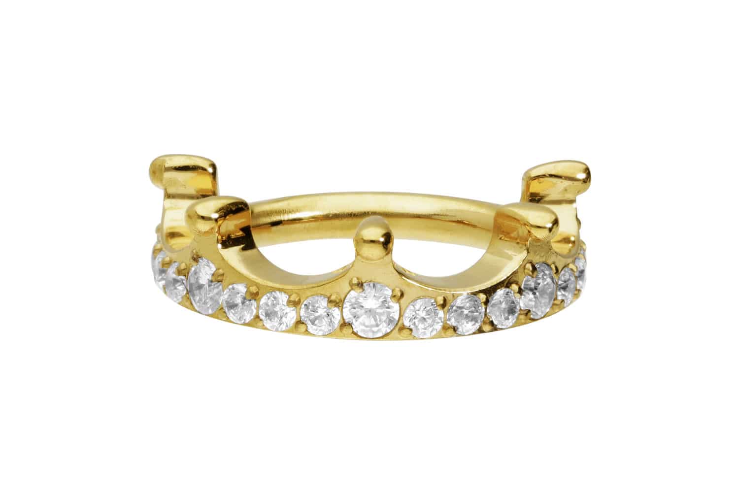 Titan Segmentring Clicker Piercing KRISTALLKRONE